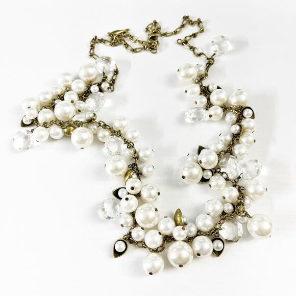 Chloe + Isabel Pearl + Crystal Drops Long Necklace - Picture 2 of 7